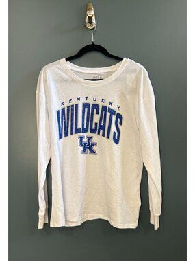 NWT NCAA Kentucky Wildcats Women's White Long Sleeve T-Shirt - Medium